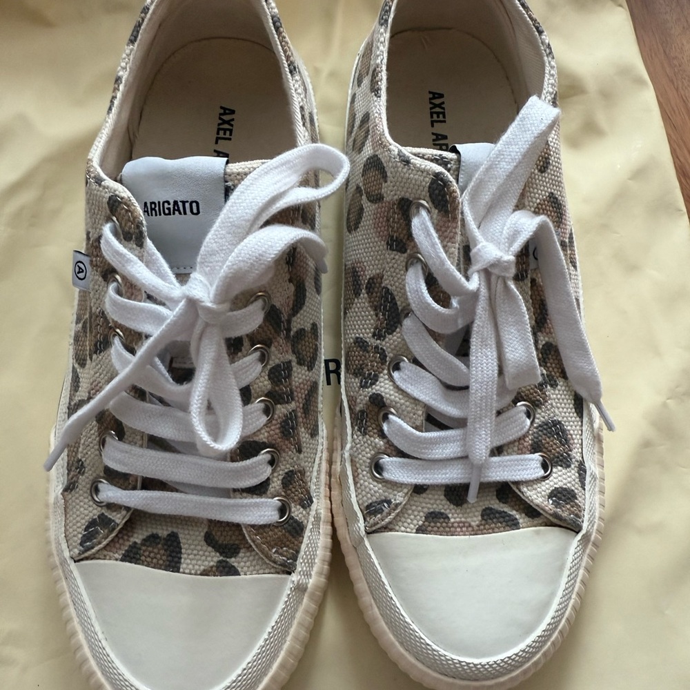 Axel Arigato Animal Print Canvas Sneakers